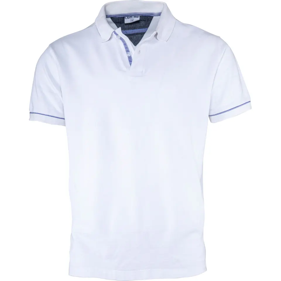 ⁨KOSZULKA POLO, 220G/M2, BIAŁA, "L", CE, LAHTI⁩ w sklepie Wasserman.eu