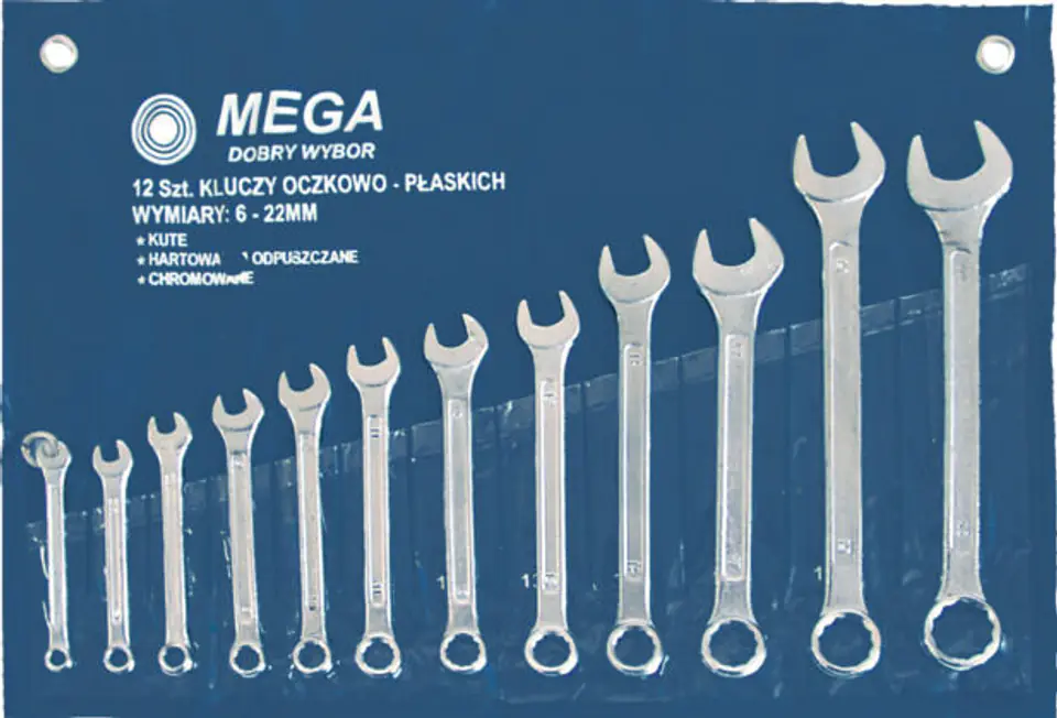 ⁨12 PC COMBINATION WRENCH SET - 6-22 MM⁩ at Wasserman.eu