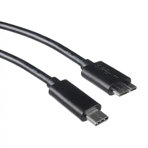 ⁨Kabel USB Micro B - Type-C 3.0, Maclean, 5Gbps, 1m, MCTV-845⁩ w sklepie Wasserman.eu