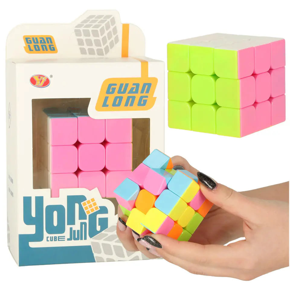 ⁨Puzzle game Puzzle Cube 3x3 neon 5,65cm⁩ at Wasserman.eu