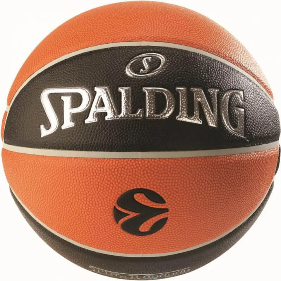 ⁨Piłka koszykowa Spalding Euroleague TF-1000 Legacy (kolor Czarny. Pomarańczowy, rozmiar 7)⁩ w sklepie Wasserman.eu