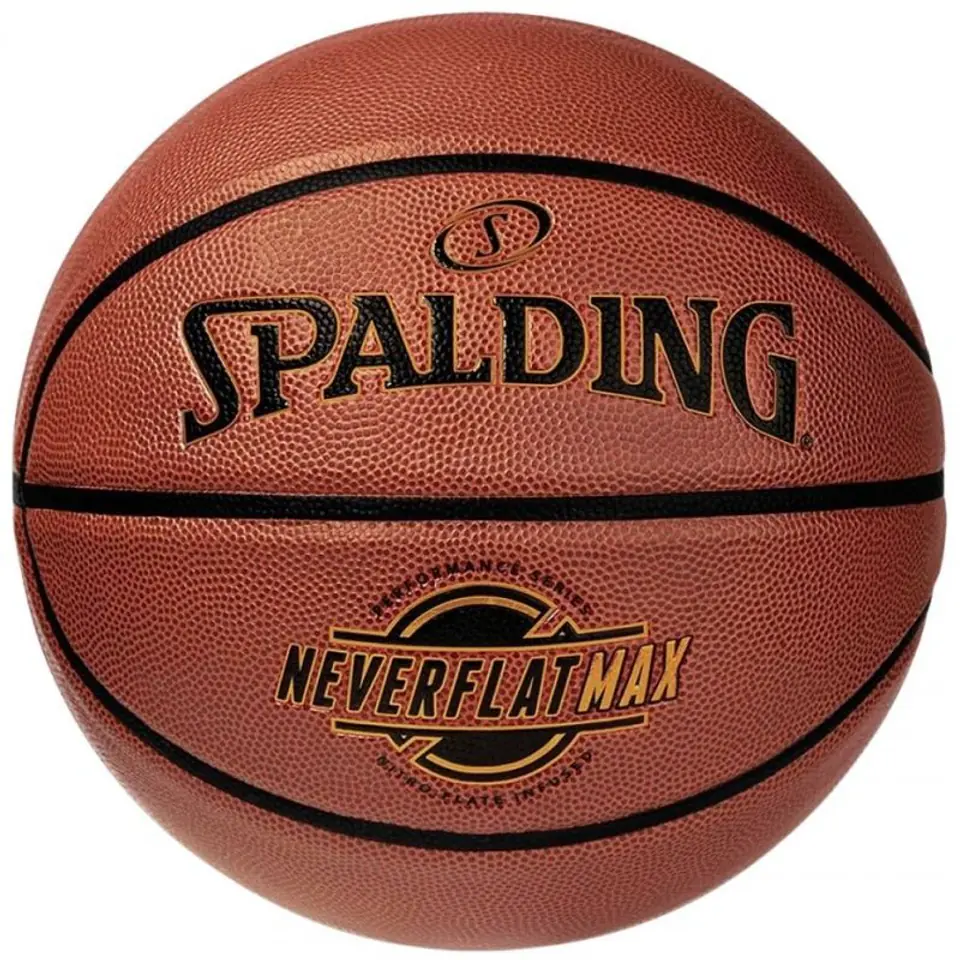 ⁨Piłka do koszykówki Spalding Neverflat Max (kolor Brązowy, rozmiar 7)⁩ w sklepie Wasserman.eu