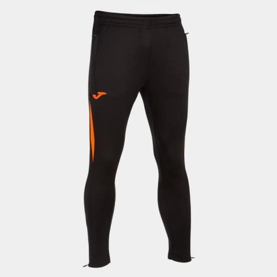 ⁨Spodnie Joma Championship VII Long Pants (kolor Czarny. Pomarańczowy, rozmiar 5XS)⁩ w sklepie Wasserman.eu