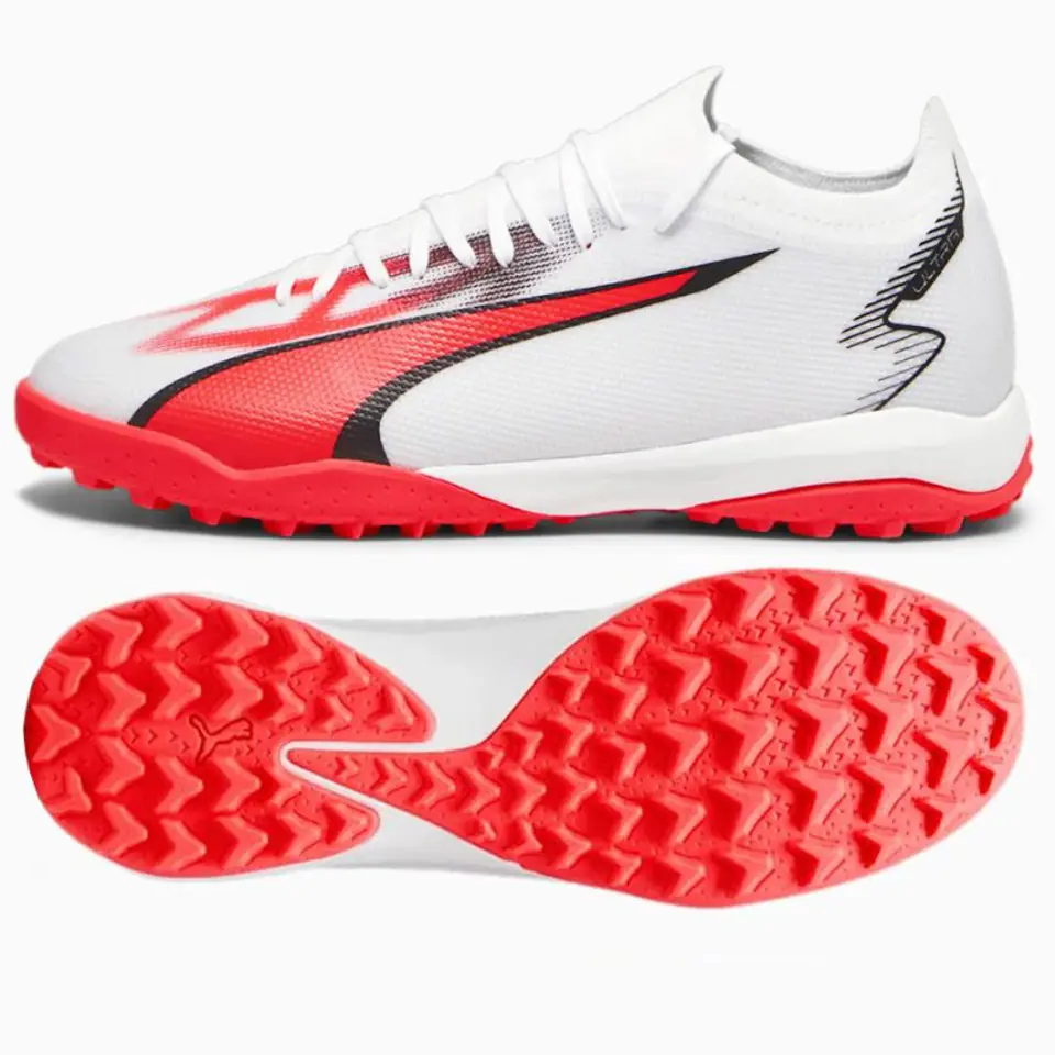 ⁨Buty piłkarskie Puma Ultra Match TT M 107521 (kolor Biały, rozmiar 42 1/2)⁩ w sklepie Wasserman.eu