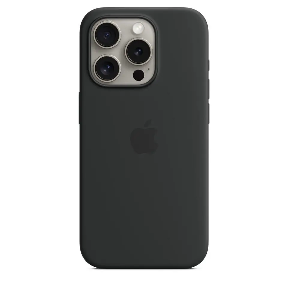 ⁨Apple iPhone 15 Pro Silicone Case with MagSafe - Black⁩ at Wasserman.eu