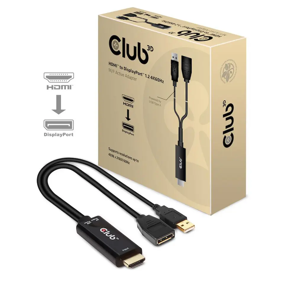 ⁨Club3D Hdmi 2.0 To Displayport 1.2⁩ w sklepie Wasserman.eu