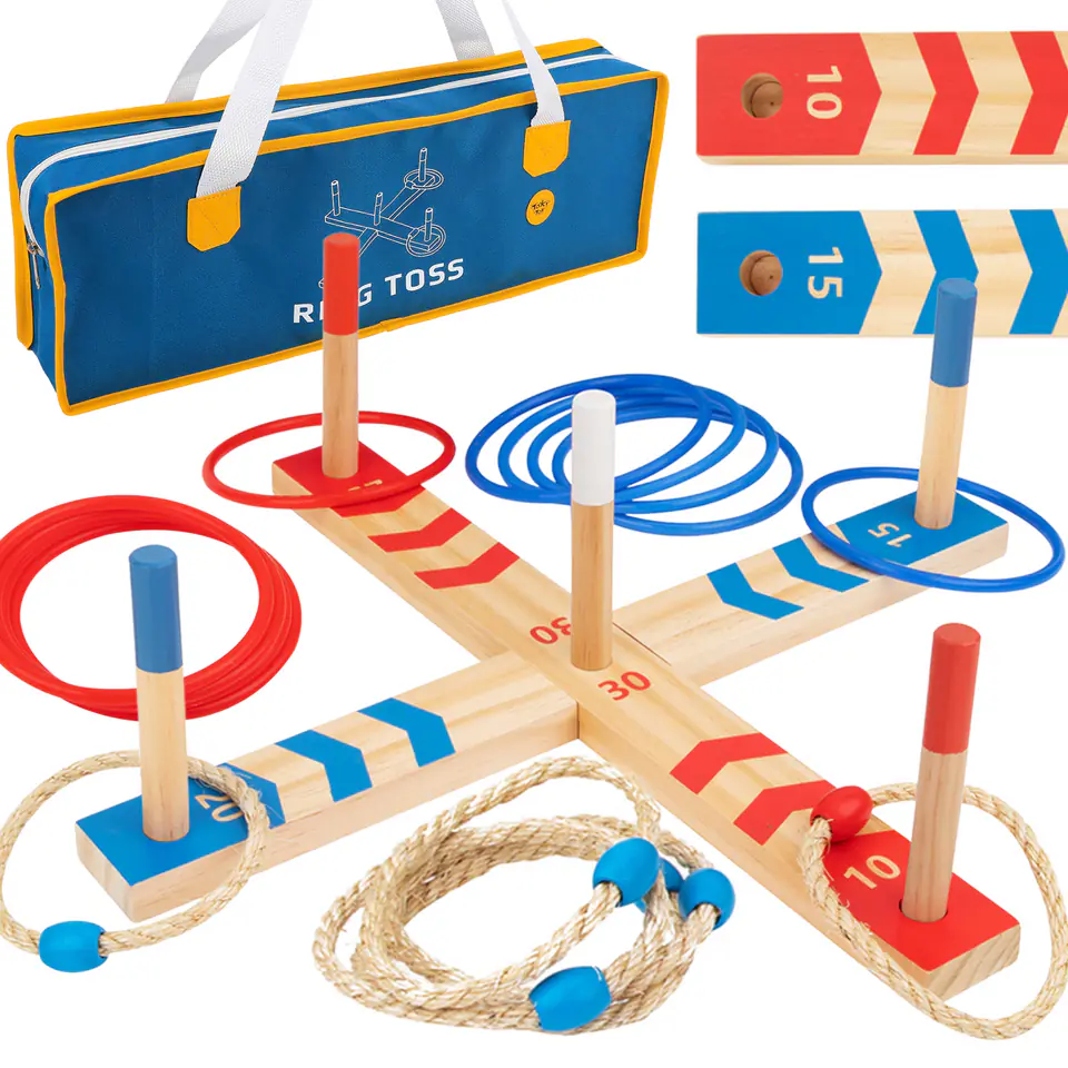 ⁨TOOKY TOY  Drewniana Gra Fun Serso Zręcznościowa Ring Cross⁩ w sklepie Wasserman.eu