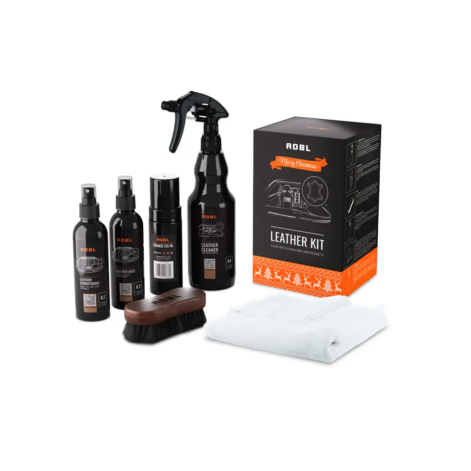 ⁨ADBL Leather Kit - zestaw produktów do czyszczenia i pielęgnacji tapicerki skórzanej⁩ w sklepie Wasserman.eu
