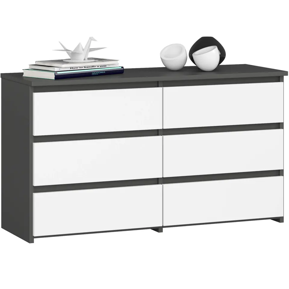 KOMODA CL100 6SZ PK SZARA / BIAŁA w sklepie Wasserman.eu