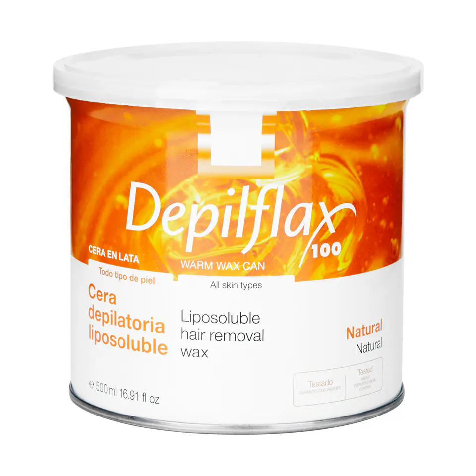 ⁨DEPILFLAX WOSK DO DEPILACJI PUSZKA 500ML NATURALNY⁩ w sklepie Wasserman.eu