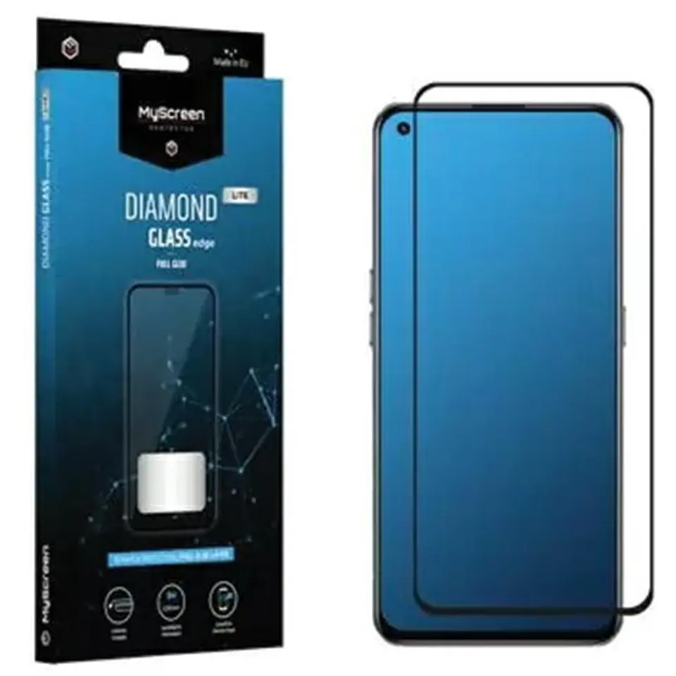 ⁨MS Diamond Glass Edge Lite FG Realme GT 5G/GT Neo/GT ME czarny/black Full Glue⁩ w sklepie Wasserman.eu