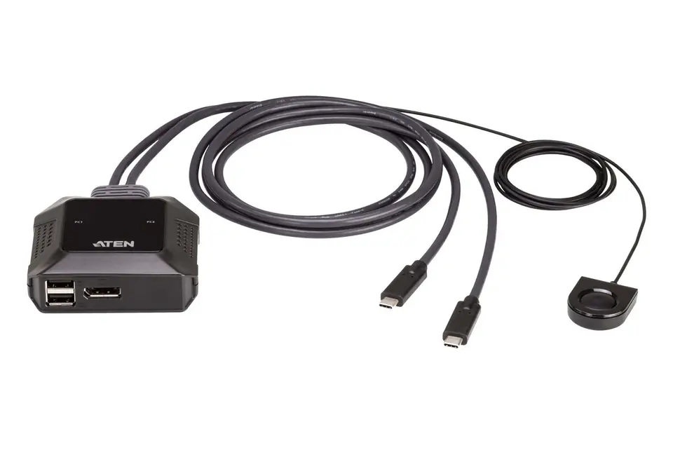 ⁨ATEN US3312 2P USB-C 4K DP KVM Switch⁩ at Wasserman.eu