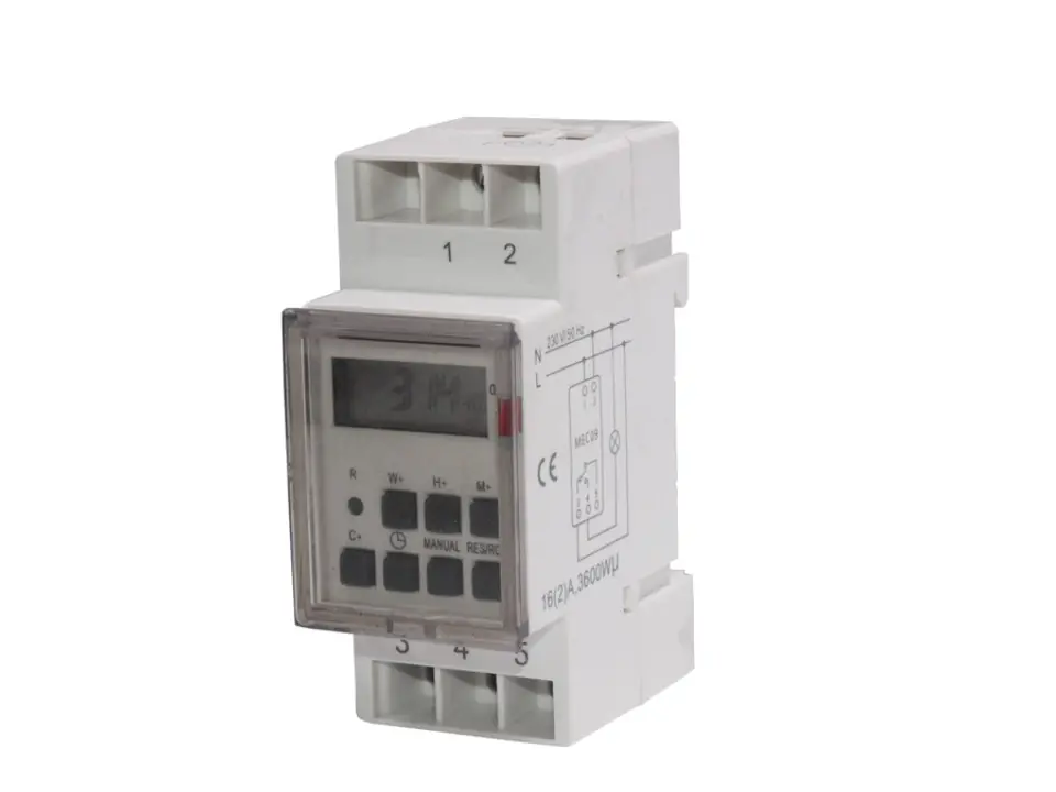 ⁨Timer timer MCE09 DIN Rail 3600W / off switch c⁩ at Wasserman.eu