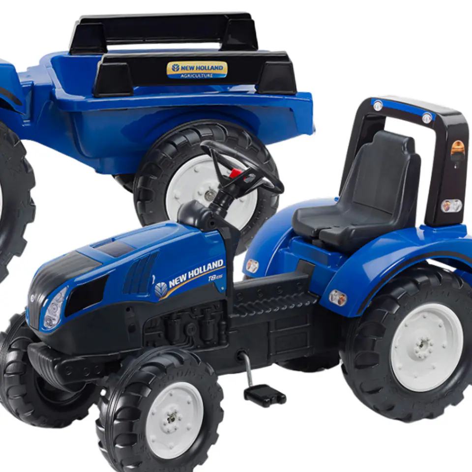 ⁨FALK Traktor na Pedały New Holland Duży z Przyczepką od 3 lat⁩ w sklepie Wasserman.eu