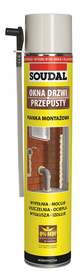 PIANKA MONTAŻOWA SOUDAL RURKA 750ML w sklepie Wasserman.eu
