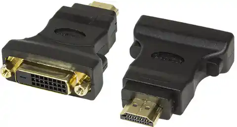 ⁨Adapter LOGILINK DVI - HDMI DVI (gniazdo) - HDMI (wtyk) AH0002⁩ w sklepie Wasserman.eu