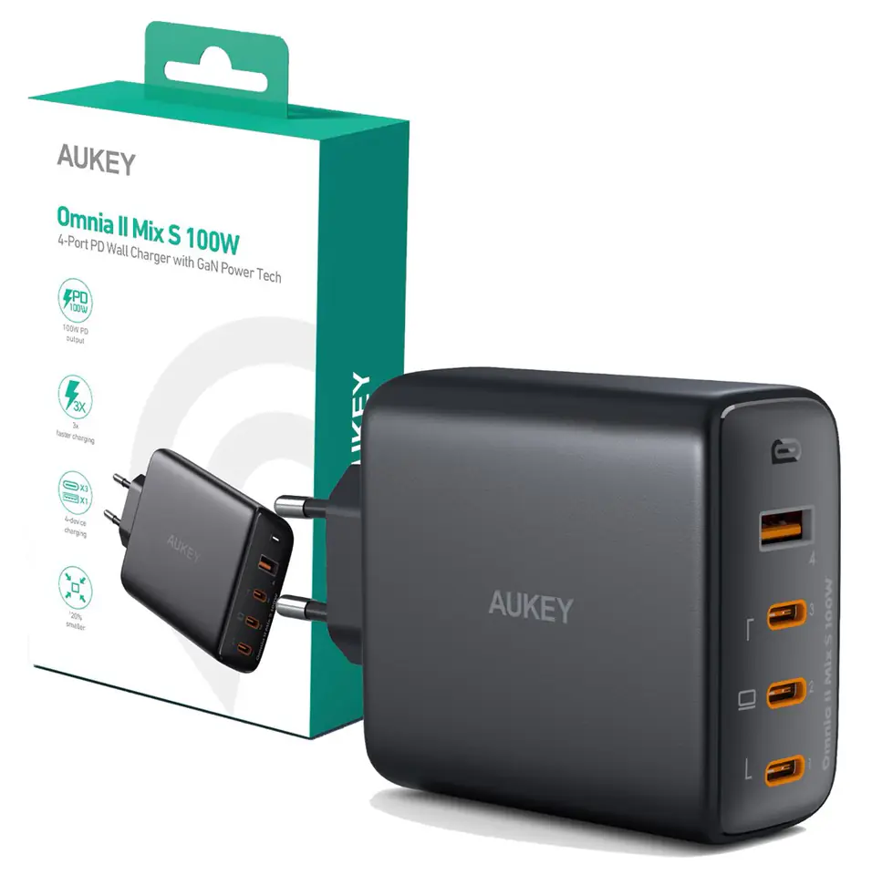 ⁨AUEKY PA-B7S ŁADOWARKA SIECIOWA GAN USB-C 100W PD⁩ w sklepie Wasserman.eu