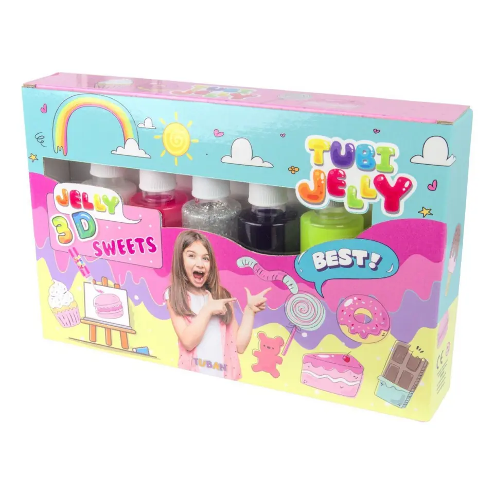 ⁨Zestaw Tubi Jelly 6 kolorów - Słodycze⁩ w sklepie Wasserman.eu
