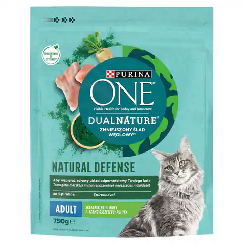 ⁨PURINA One DualNature Natural Defense Adult - dry cat food - 750 g⁩ at Wasserman.eu