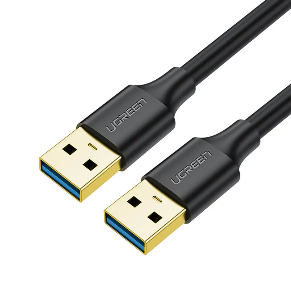 ⁨Kabel przewód USB-A 3.0 5Gb/s 0.5m czarny⁩ w sklepie Wasserman.eu