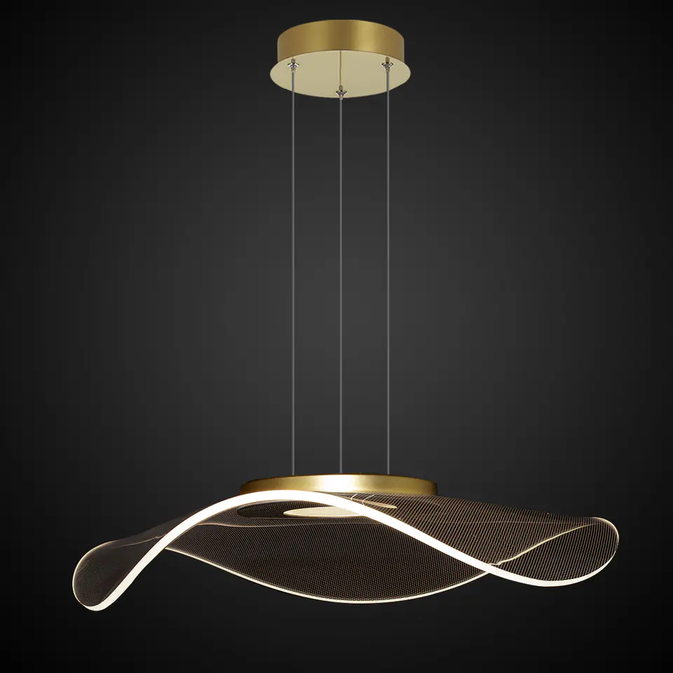 ⁨Pendant lamp Velo No. 1 gold Altavola Design (Light colour slightly warm, Colour satin gold, Dimmable no)⁩ at Wasserman.eu