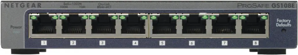 ⁨NETGEAR GS108E GS108E-300PES Switch 8x 10/100/1000⁩ at Wasserman.eu