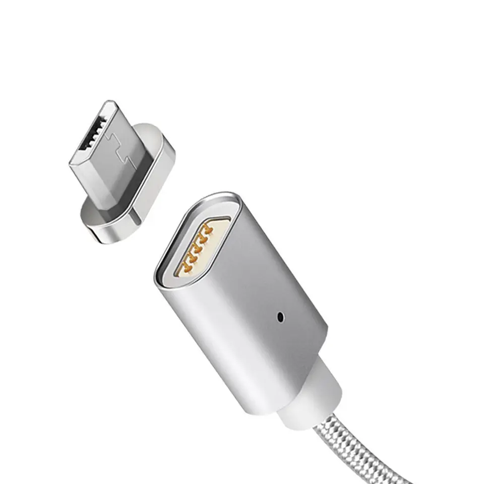 ⁨Micro USB cable silver magnetic MCE160 - Quick & Fast Charge⁩ at Wasserman.eu