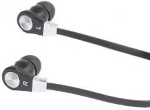 ⁨MAGICSOUND DS-2 - STEREO EARPHONES WITH MICROPHONE, BLACK⁩ at Wasserman.eu