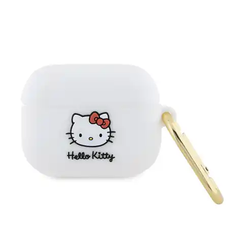 ⁨Hello Kitty Silicone 3D Kitty Head - Etui AirPods Pro (biały)⁩ w sklepie Wasserman.eu