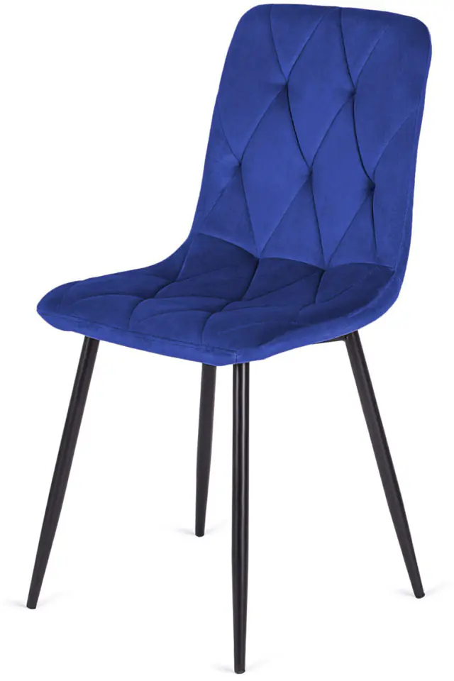⁨Krzesło tapicerowane BORGO VELVET BLUE⁩ w sklepie Wasserman.eu