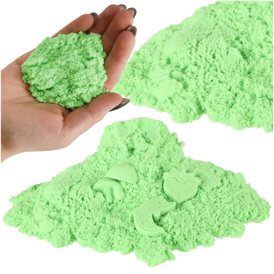 ⁨Piasek dla dzieci 1kg w woreczku zielony⁩ w sklepie Wasserman.eu