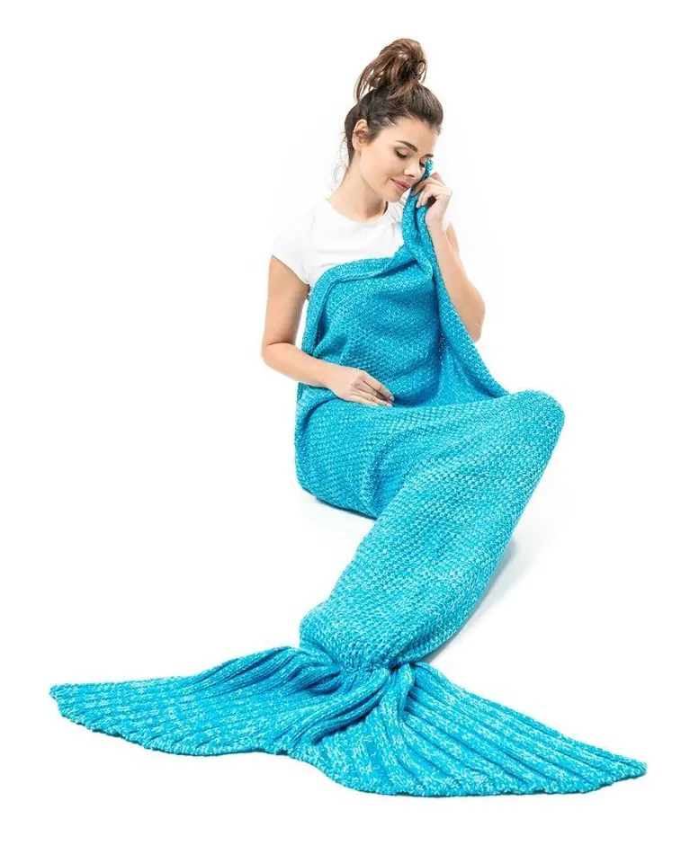 ⁨Blanket MERMAID TAIL deluxe - SEA⁩ at Wasserman.eu