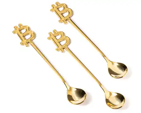 ⁨Cryptorich teaspoons 3 pcs. - Bitcoin⁩ at Wasserman.eu