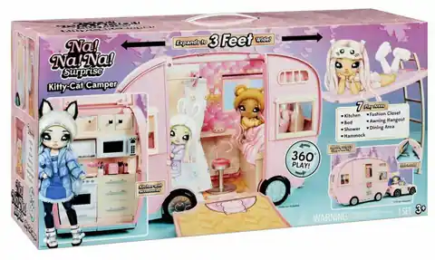 ⁨Caravan for dolls MGA NA! NA! NA! SURPRISE KITTY-CAT CAMPER 575672 Pink⁩ at Wasserman.eu