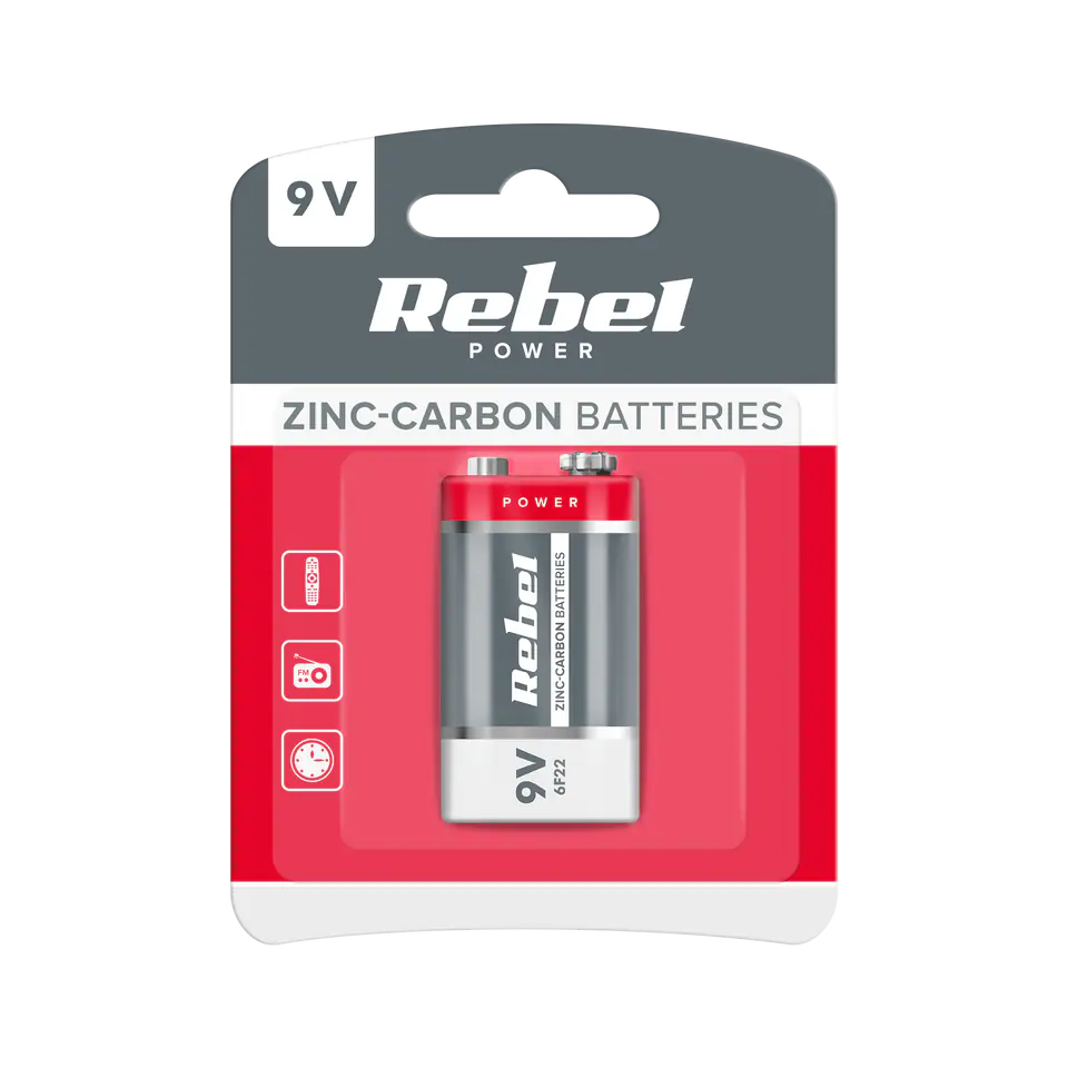 ⁨Batteries REBEL GREENCELL 6F22 BLISTER⁩ at Wasserman.eu