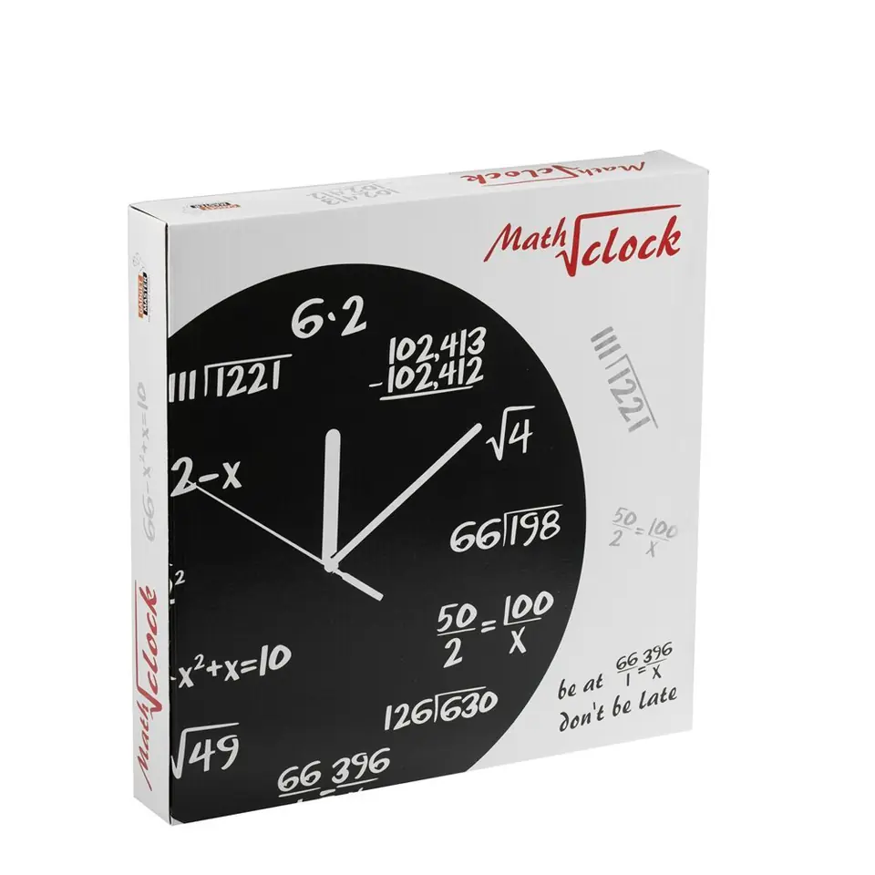 ⁨Maths clock classic black⁩ at Wasserman.eu