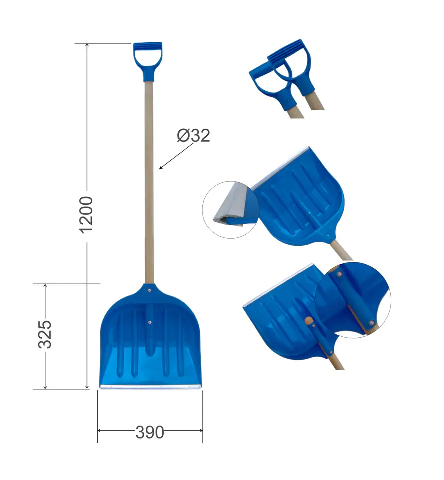 ⁨SNOW SHOVEL PLASTIC SMALL⁩ at Wasserman.eu