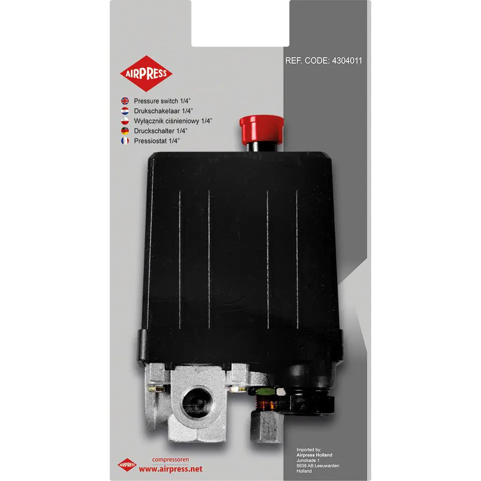 ⁨PRESSURE SWITCH 1/4'' 230V 6 BAR⁩ at Wasserman.eu