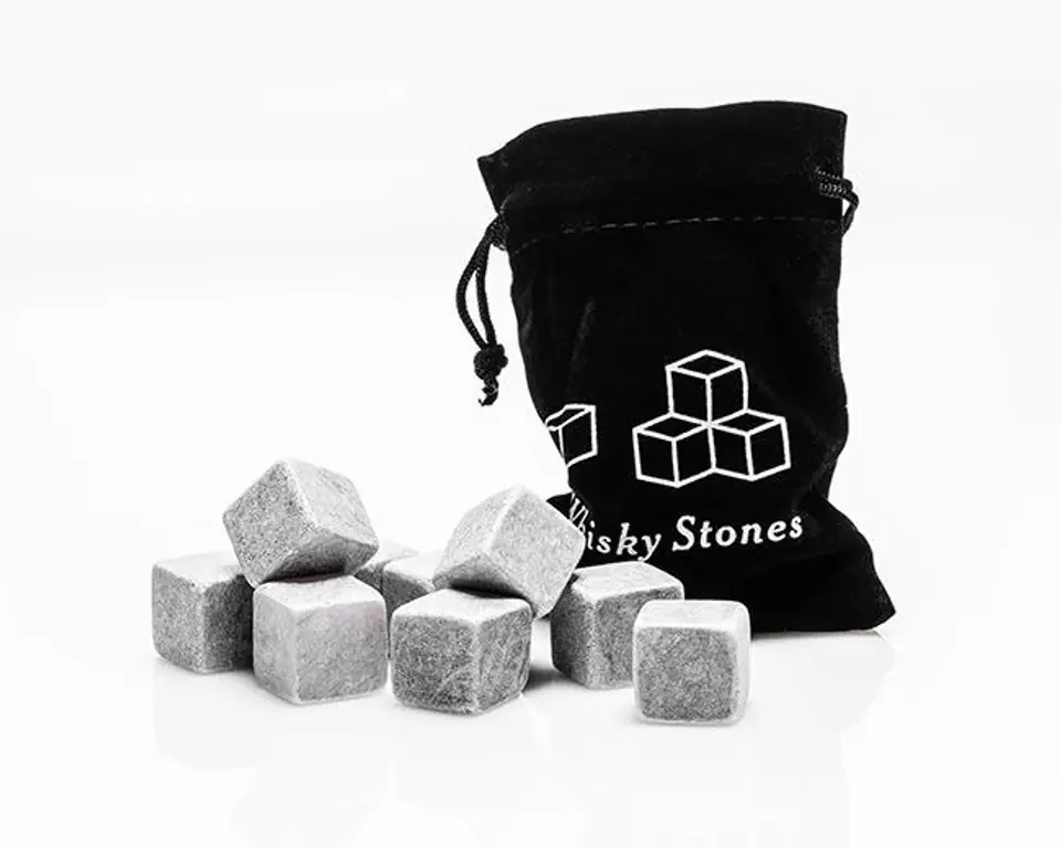 ⁨Stone drink cubes with a bag⁩ at Wasserman.eu