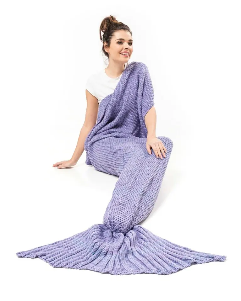 ⁨Blanket MERMAID TAIL deluxe - PURPLE⁩ at Wasserman.eu