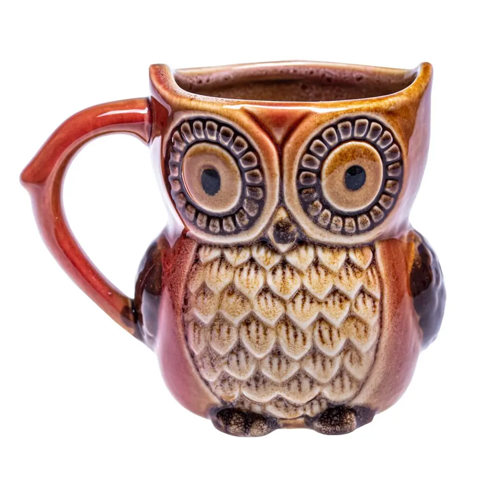 ⁨Owl mug BROWN⁩ at Wasserman.eu