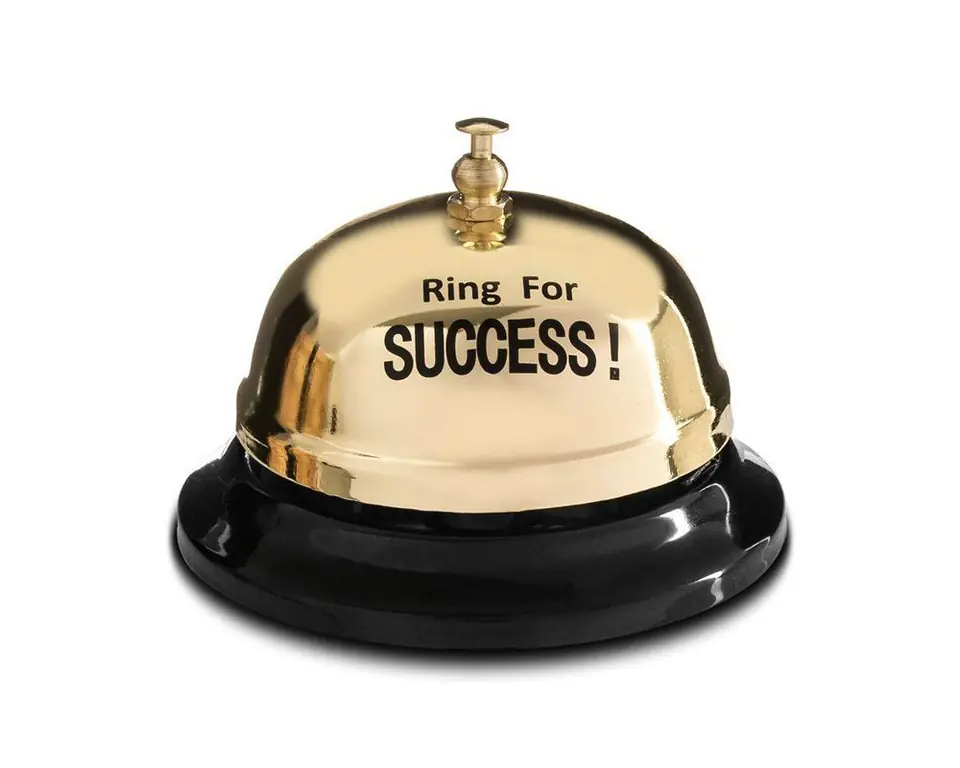 ⁨Desk bell for SUCCESS (Ring for SUCCESS!)⁩ at Wasserman.eu