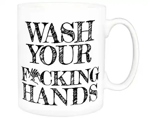 ⁨Kubek Wash your f*cking hands⁩ w sklepie Wasserman.eu