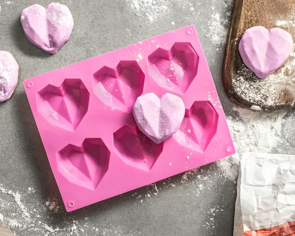 ⁨Baking muffin mold - HEARTS 3D⁩ at Wasserman.eu