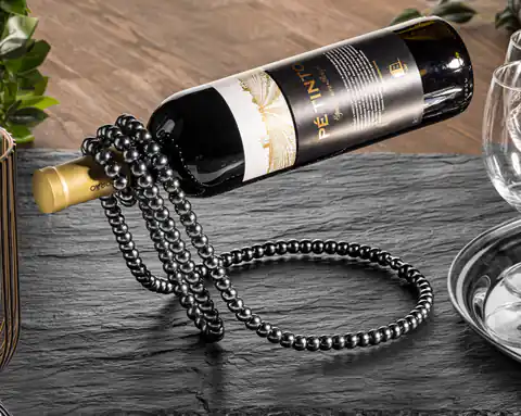 ⁨Wine rack - String of pearls - Black⁩ at Wasserman.eu