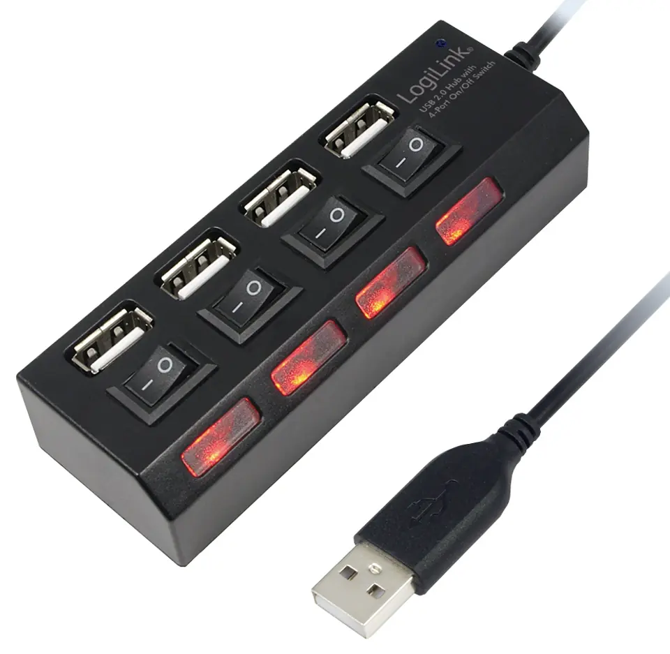 ⁨USB2.0 HUB with port switch⁩ at Wasserman.eu