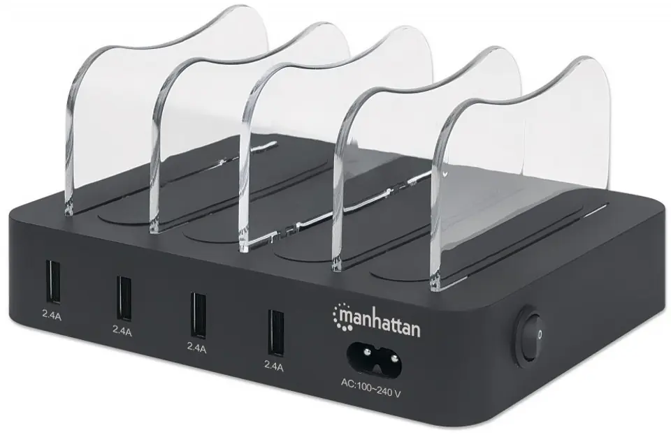 ⁨Ładowarka sieciowa MANHATTAN 102261 (Urządzenia wyposażone w port USB)⁩ w sklepie Wasserman.eu