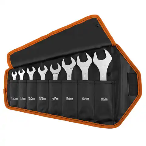 ⁨DOUBLE-SIDED FLAT WRENCHES 5.5-27MM SET OF 8PCS⁩ at Wasserman.eu