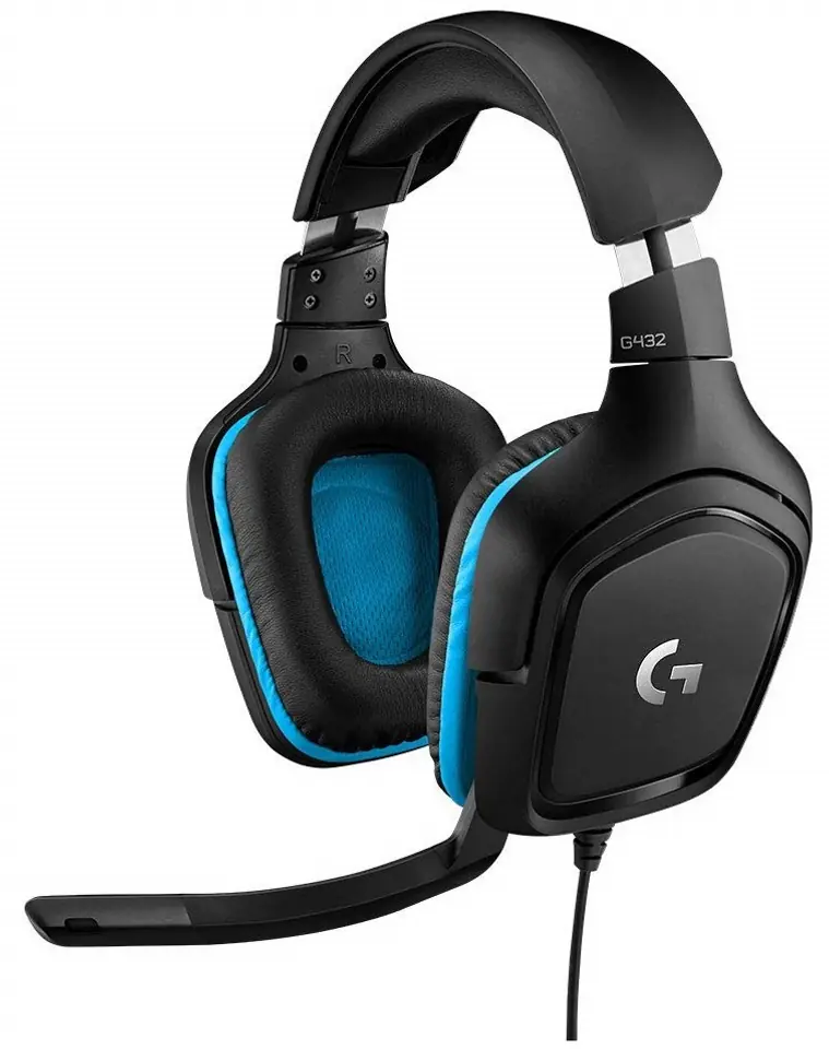 Słuchawki z mikrofonem LOGITECH Czarno-niebieski 981-000770 w sklepie Wasserman.eu