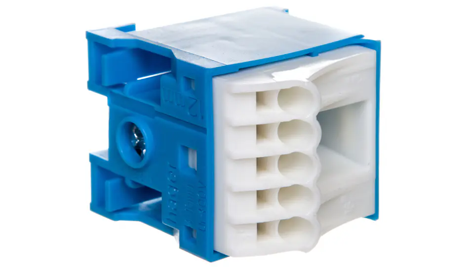 ⁨Self terminal block 63A QC blue 6 connections 33x30x34mm KN06N⁩ at Wasserman.eu